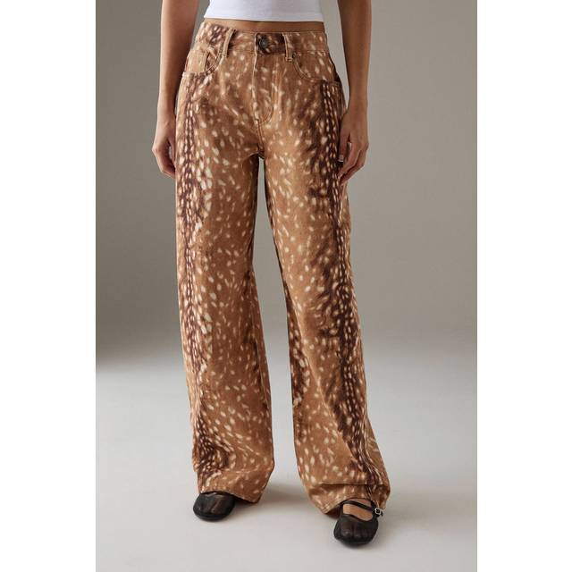 Warehouse animal straight jeans womens casual jeans