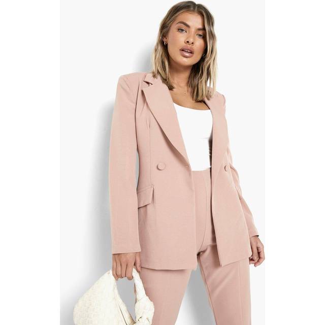 Womens Plunge Tailored Fitted Blazer - Nude - 12