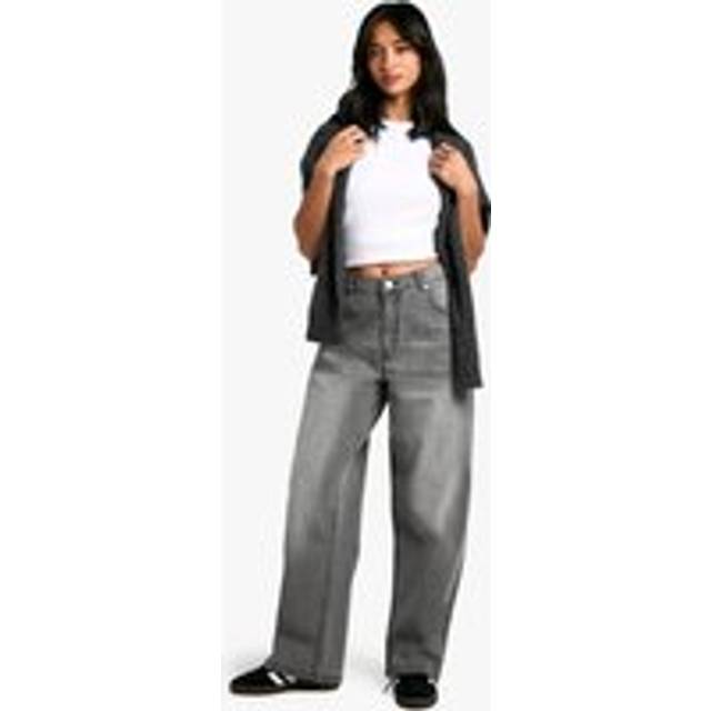 Womens Petite Basic Straight Leg Jean - Grey - 16/28L