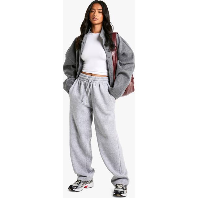 Womens Petite Basic Straight Leg Jogger - Grey - M, Grey
