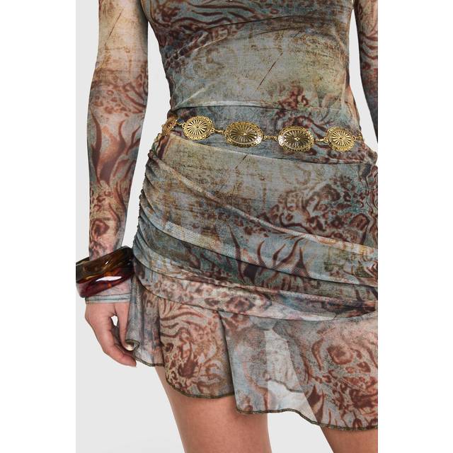 Womens Western Chain Belt - Gold - One Size, Gold