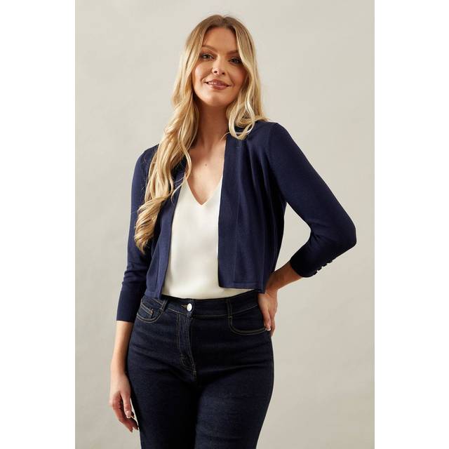 Womens Edge To Edge Shrug Cardigan - Navy - XL