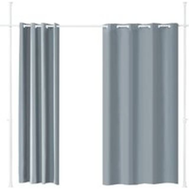 Sobuy - Blackout Curtain with Adjustable Metal Rods,KLS12-DG