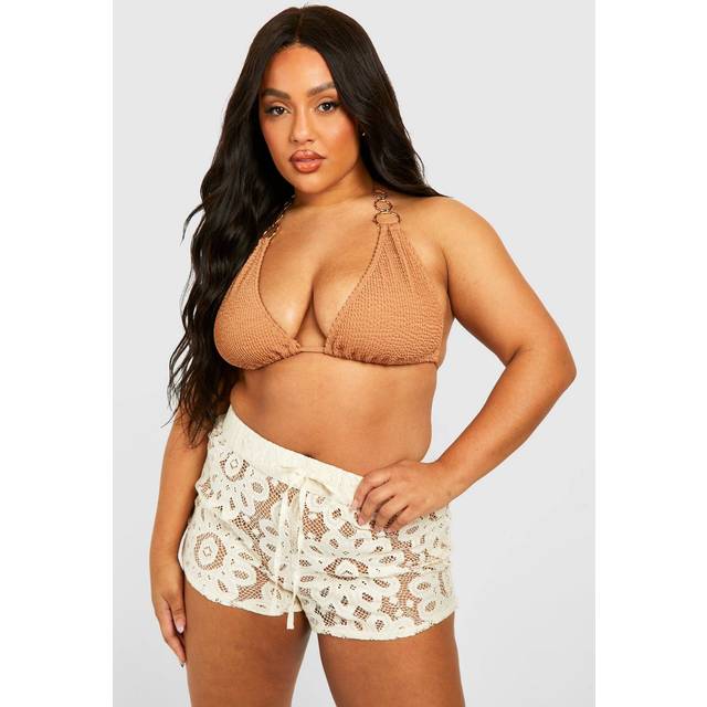 Womens Plus Beach Shorts - White - 28, White