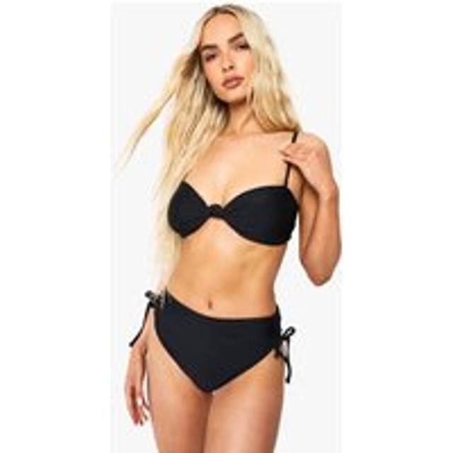 Womens Swimwear Essentials High Waist Brief - Black - 8