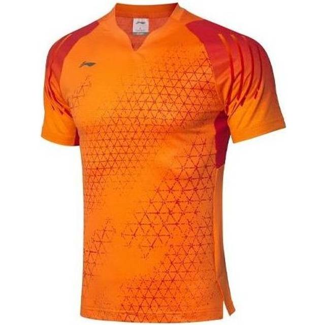 Li-Ning Badminton Series tournament Quick Dry Tee 'Orange' AAYQ013-3 - Orange/Red/Black - M