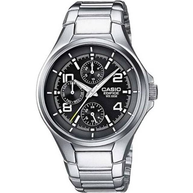 CASIO Quartz EDIFICE Stainless Steel Strap Mens Silver Analog EF-316D-1AVEF - Free