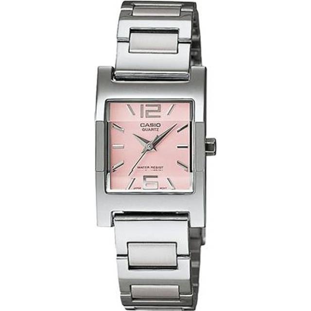 CASIO Stainless Steel Strap Quartz Waterproof Pink Dial Pink Analog LTP-1283D-4A - Free