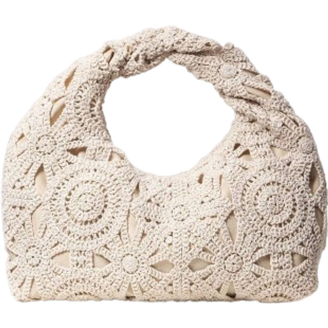 SHEIN Hollow Floral Woven Bag, Bohemian Beach Tote, Ruched Handbag, Holiday Casual Straw Wallet (Pattern Random), Beach Purse, Vacation & Daily Use, Travel