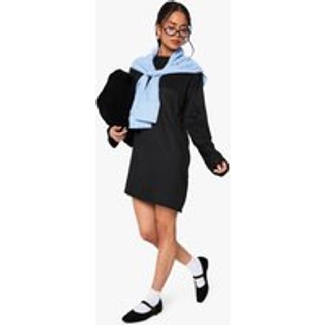 Womens Oversized T Shirt Dress - Black - 16