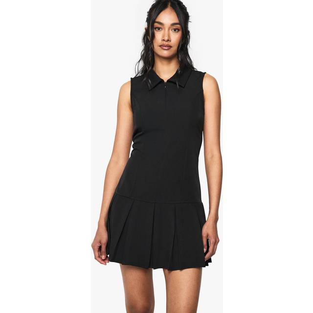 Womens Tennis Skirt Mini Dress - Black - 16