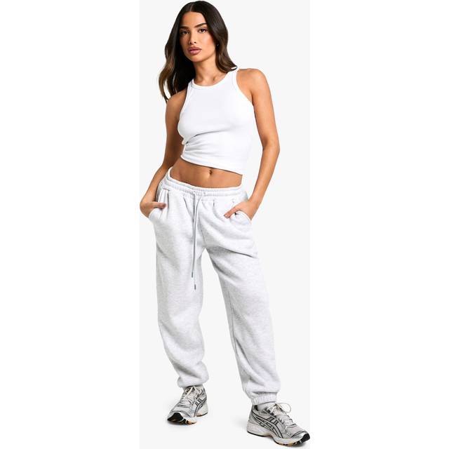 Womens Petite Mix And Match Basic Oversized Jogger - Grey - L