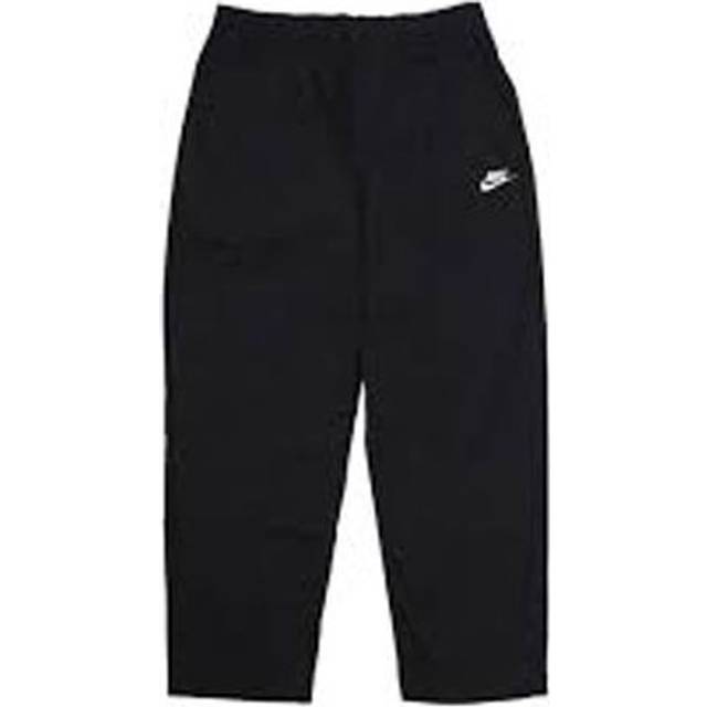 Men's Nike Solid Color Casual Straight-Leg Cropped Sweatpants Autumn Black DM6824-010 - MULTI-COLOR