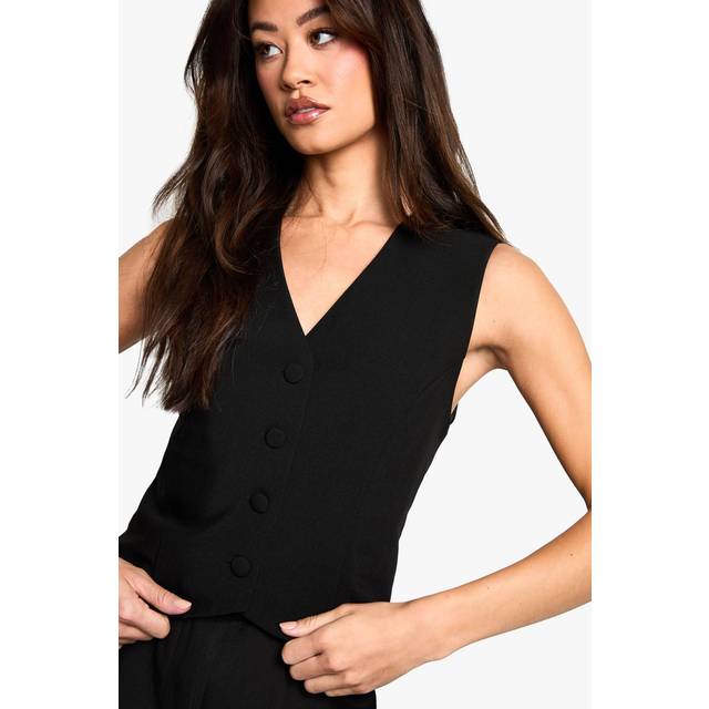 Boohoo Tall Essential Waistcoat In Black - black - 16