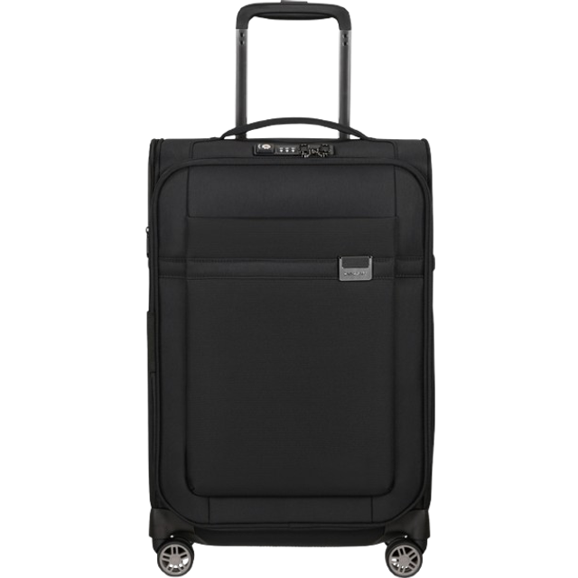 Samsonite Airea - Spinner S (Langth: 35 cm) Utbyggbart handbagage, 55 cm, 38/43,5 L, svart (svart)