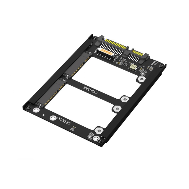 Dual msata ssd to 2.5inch sata iii with frame bracket - retain msata ssd as8495