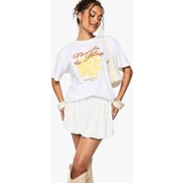 Womens Broderie Bubble Mini Skirt - White - 6