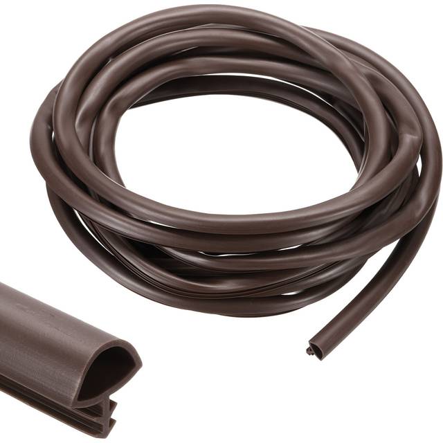 Window weather stripping door seal, 2 pack 1/2" wide kerf mount,5m, brown