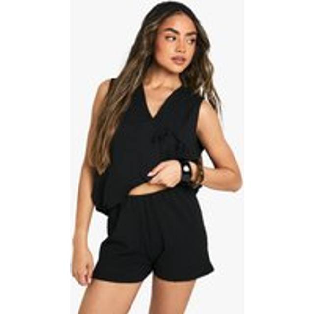 Womens Textured Flippy Short - Black - 6, Black