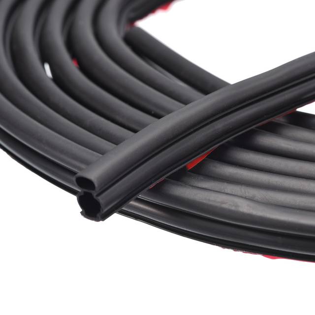 Weather stripping door seal strip 3 meters x 10mm x 10mm for 8-9mm gap black