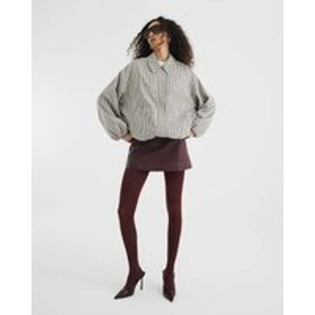 River Island Womens Premium Burgundy Leather Mini Skirt - Red - 8