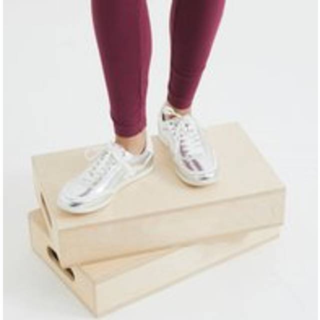 River Island Womens Silver Metallic Lace Up Trainers - 3