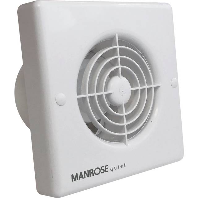 Manrose 4.8W Quiet Axial Bathroom Extractor Fan with Humidity Control - QF100H