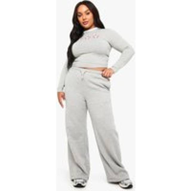 Womens Plus Star Icon Wide Leg Jogger - Grey - 28, Grey