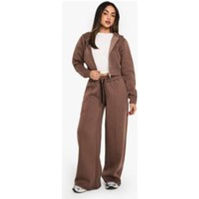Womens Contrast Stitch Straight Leg Jogger - Beige - XS