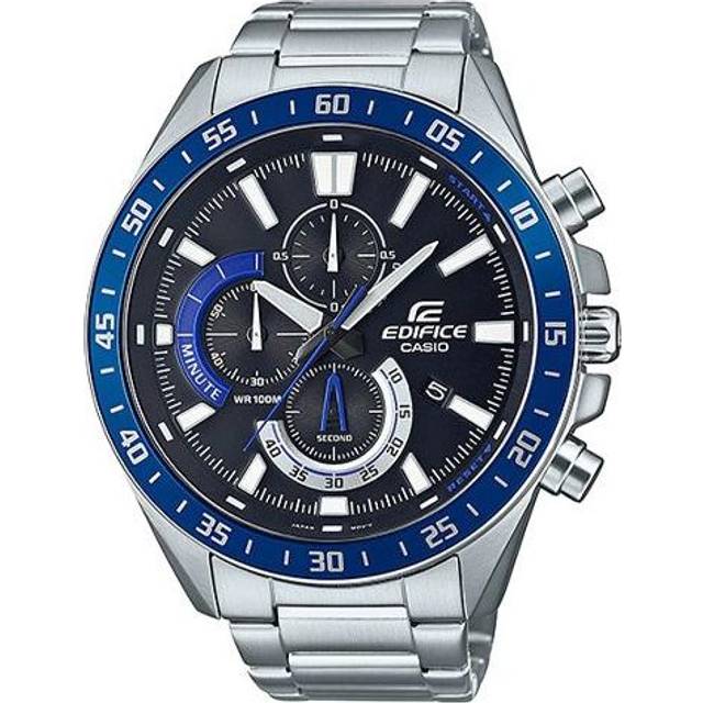 Casio Edifice Smart Analog Watch 'Silver Black Royal Blue' EFV-620D-1A2V - Free