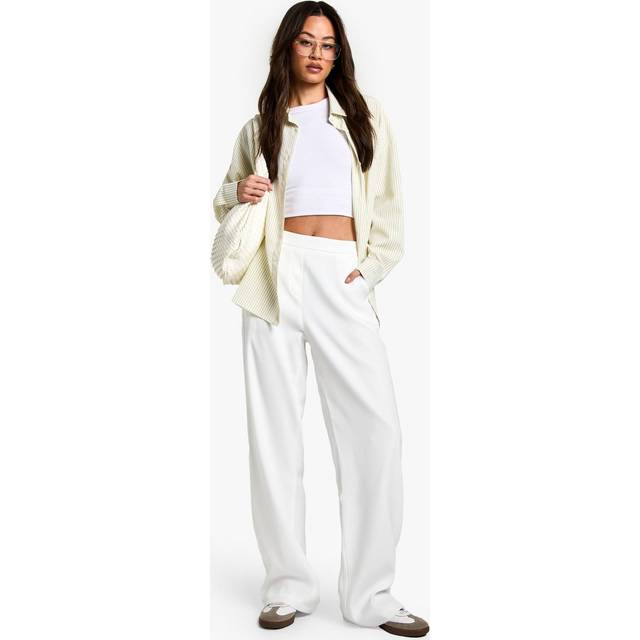 Womens Tall Clean Waistband Tailored Trouser - Ivory - 16