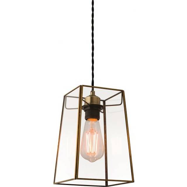 Ensora Lighting Amos Easy fit Glass Lampshade, Gold