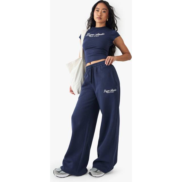 DSGN Studio Embroidered Straight Leg Jogger - Navy - M