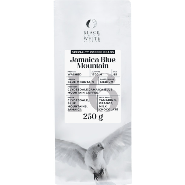 Specialty coffee beans Black Crow White Pigeon Jamaica Blue Mountain, 250 g