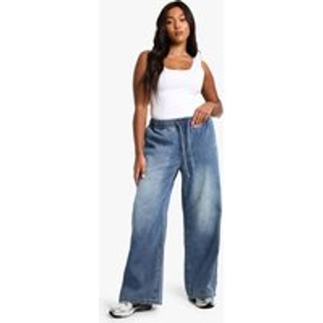 Womens Plus Elasticated Waist Jean - White - 22, White