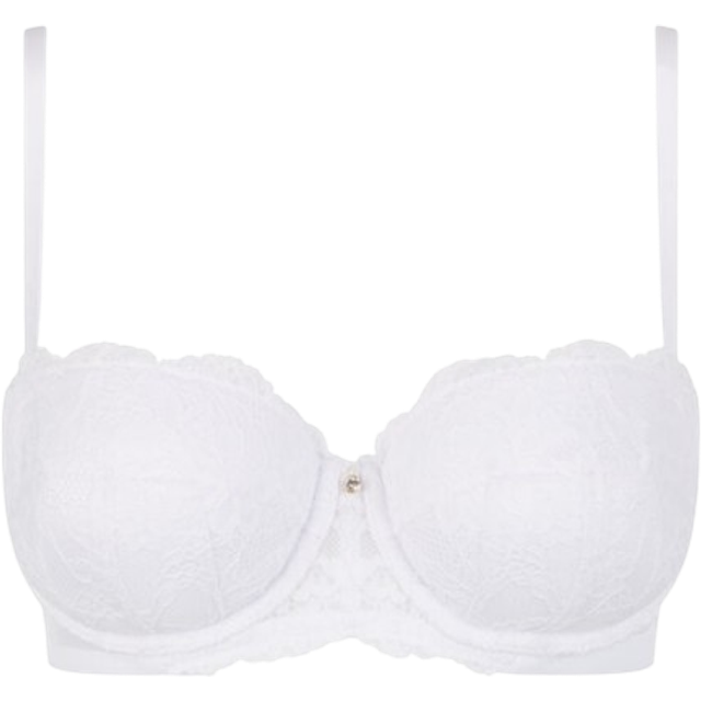 Ann Summers Sexy Lace Padded Balcony Bra, White 40F - white