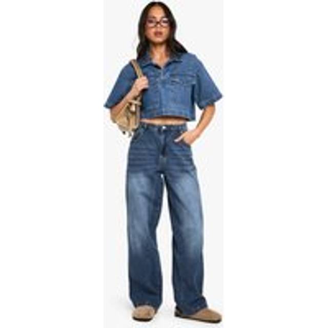 Womens Basic Boyfriend Jean - Grey - 14/32L
