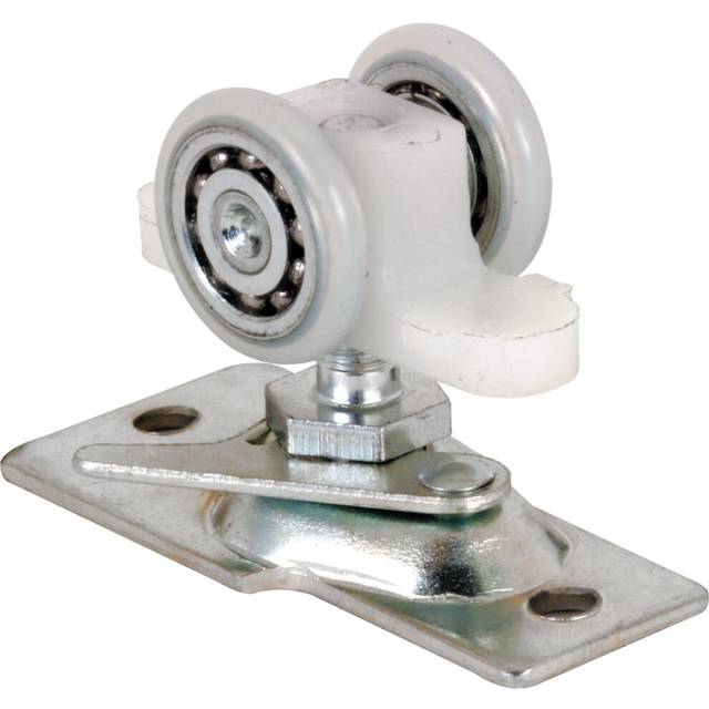 Prime-Line N 7065 Pocket Door Roller Assembly  13/16 In.  Convex  Plastic Tires  Steel Bracket and Ball Bearings (Single Pack)