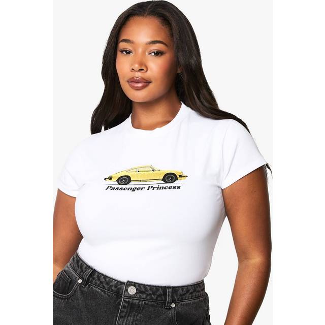 Womens Plus Passenger Princess Fitted Top - White - 24, White