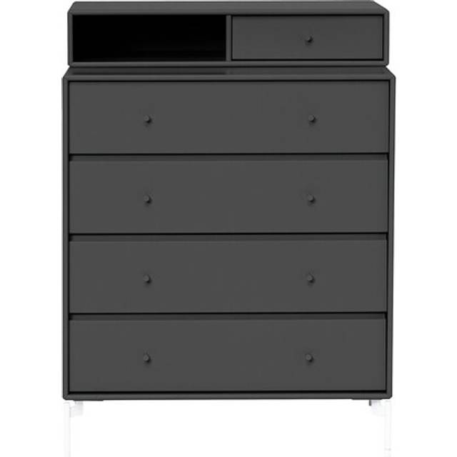 Montana - CARRY - With brass legs - Byrå - Black - H 82.2 CM / W 69.6 CM / D 38 CM