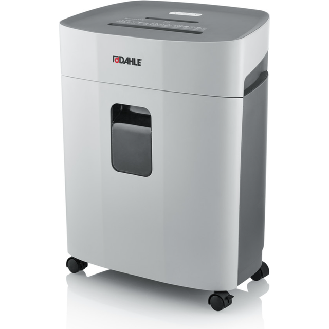 Dahle PaperSAFE Model 100 12 Litre P4 Paper Shredder (5 Sheets, Oil Free, Jam Protection, Cross-Cut for Home & Office) Grey
