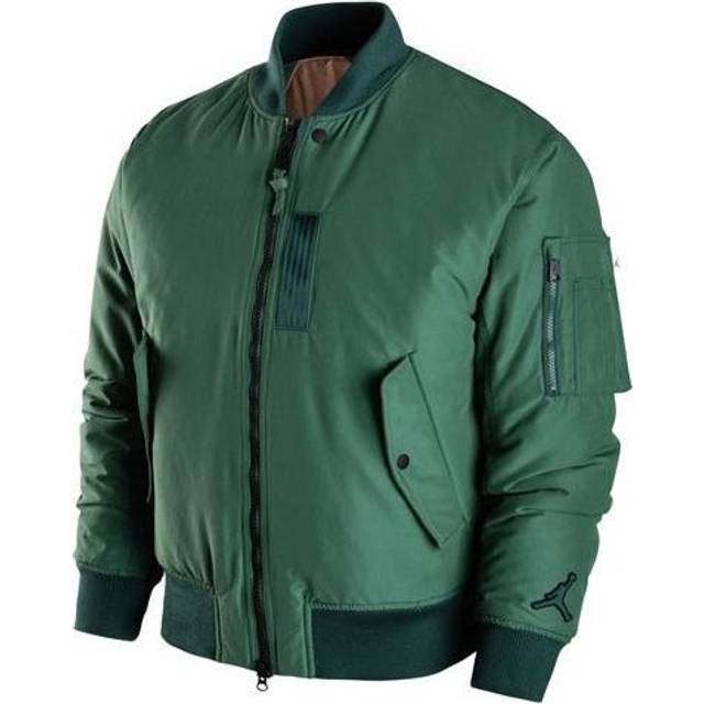Men's Air Jordan Essentials Ma-1 Reversible Aviator Woven Padded Clothes Green Jacket DA9797-333 - S