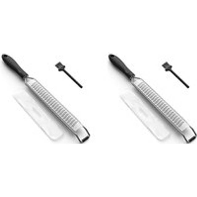 2X Lemon Zester and Cheese Grater - Stainless Steel - Kitchen Utensil, Nutmeg, Chocolate, Vegetables, Fruits, Dishwasher Safe
