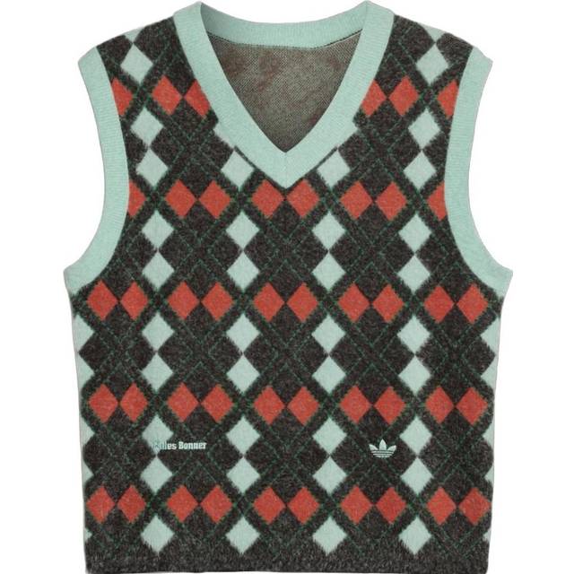 adidas x Wales Bonner Knit Vest 'Multicolor' IB3259 - Dark Green/Red - S