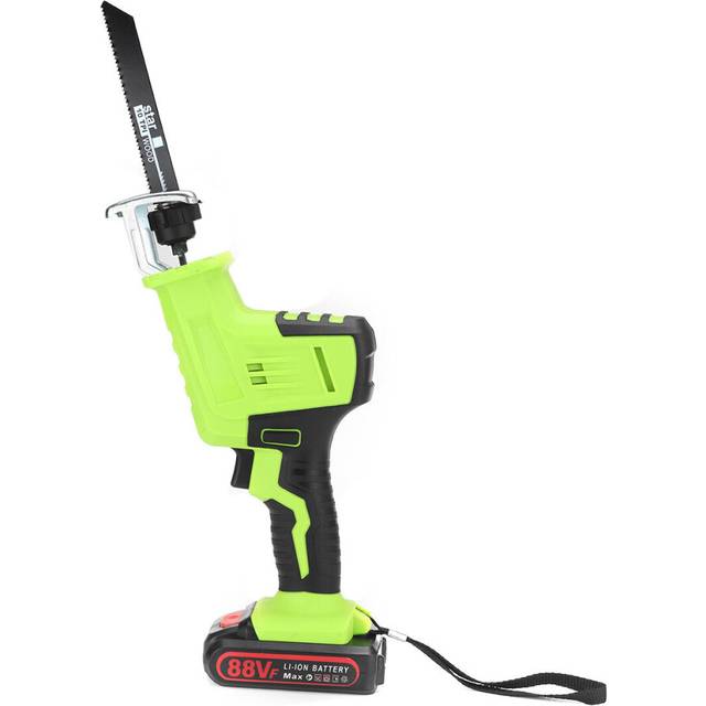 (US Plug) 21V Electric Reciprocating Saw Wood Metal Plastic Sawing Tool 4pcs Reciprocating Blade