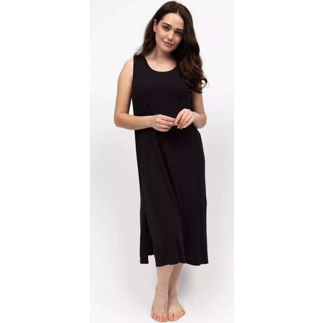 Cyberjammies Bonnie Jersey Long Nightdress, Black