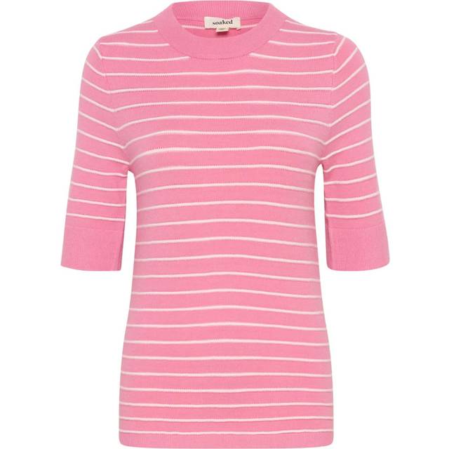 Soaked In Luxury Spina Striped Jumper Rose