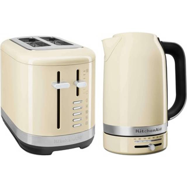 KitchenAid Breakfast Suite Almond Cream 1.7L Kettle and 2 Slice Toaster Set