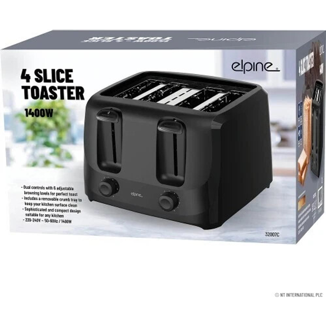 4 slice toaster extra wide slot variable browning control removable crumb tray