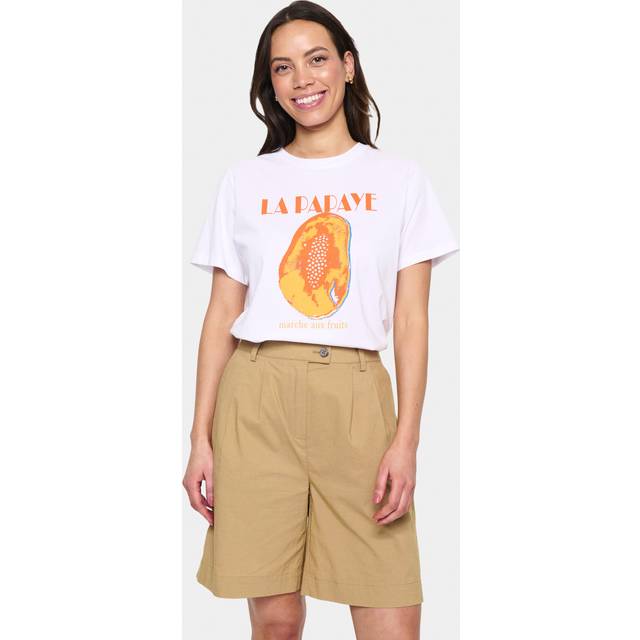 SAINT TROPEZ Hardasz T-Shirt |Vit |XS